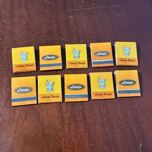 Vintage Matchbook Lot of 10 Longs Drugs Pharmacy Preowned Orange Store Shop